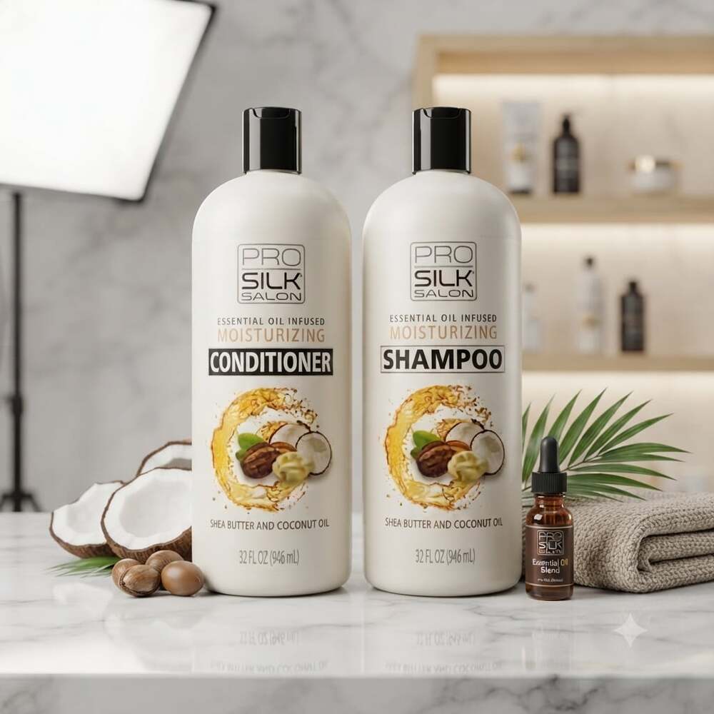 Pro Silk Salon Essential Oil Infused Moisturizing Shampoo and Conditioner Set -